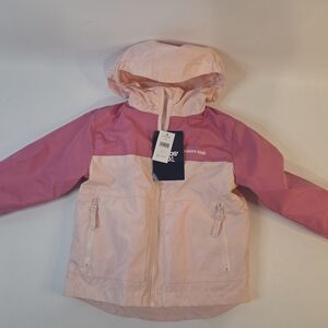 Lands' End Girls' 3- In-1 Pink Hooded Rain Jacket/ Fleece/ Winter Coat. BNWT
